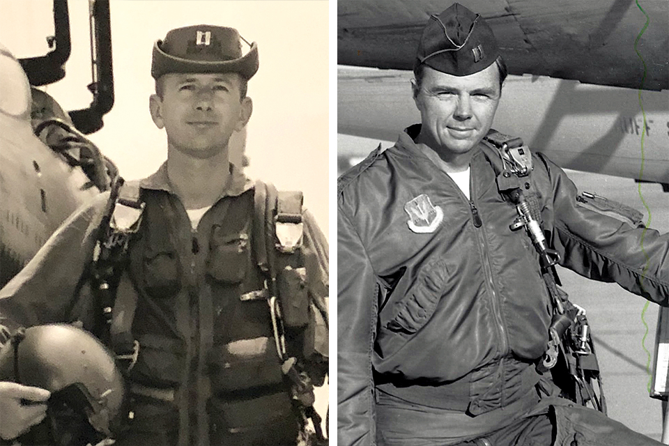 Captain Jack Redmond (left) saw the dummy SAMs and realized, “They knew we were coming.” Captain Marty Case (right) said, “I didn’t think any of us could make it through that alive.” (Left: Courtesy of Jack Redmond; Right: Courtesy of Marty Case)