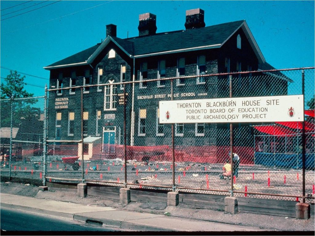 Today, the Sackvill Street Public School resides where the Blackburn home would have stood. (Courtesy of Karolyn Smardz Frost)