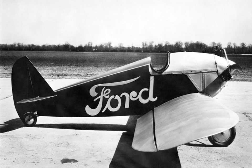 Henry Ford’s equally diminutive “Flying Flivver,” touted as the “Model-T of the air,” never took off. (San Diego Air & Space Museum)