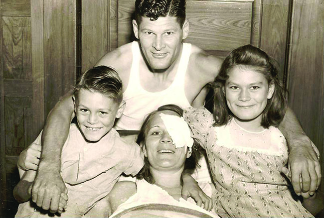 Downs with his family in 1942. (Courtesy of the Downs Family)
