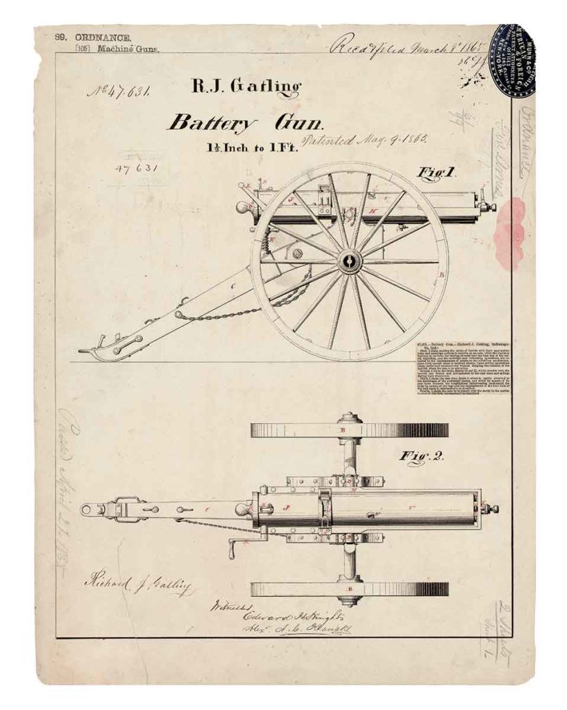 Already the creator of innovative home and farm implements, Gatling turned his prodigious creative talents to warfare in 1861. (PF-USNA/Alamy Stock Photo)