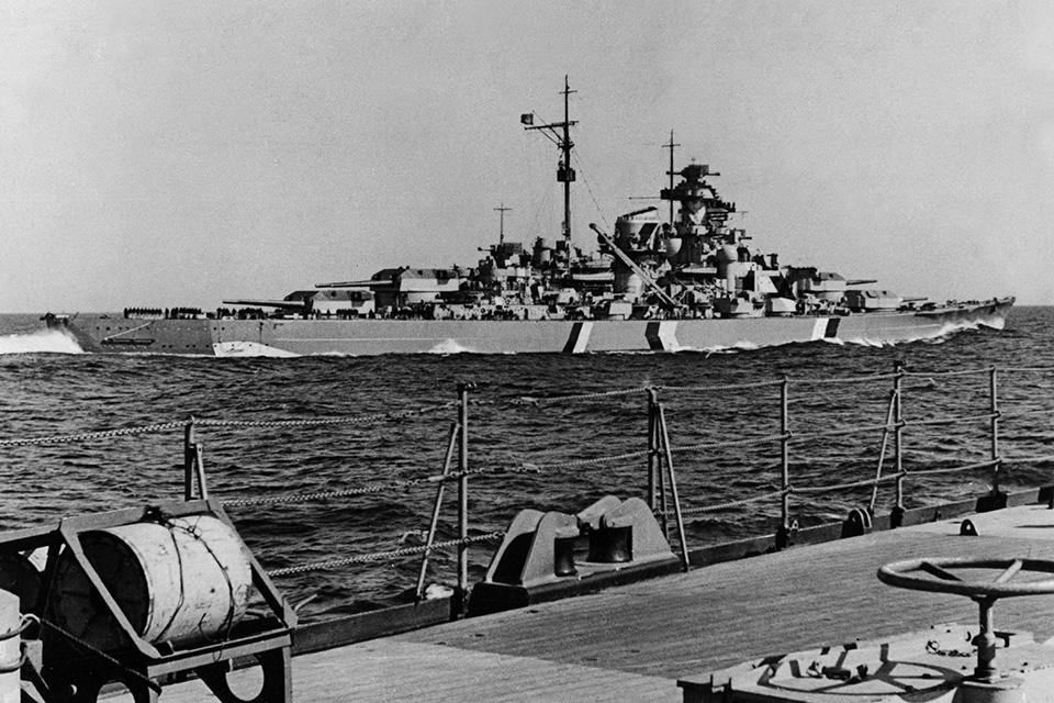 Pride of the Kriegsmarine, the battleship Bismarck, fell victim to a single torpedo launched from a Swordfish that jammed its rudder and left it steaming in circles. (Ullstein Bild via Getty Images)