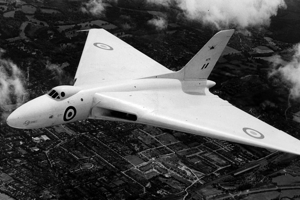 The straight-wing VX770 Vulcan prototype first flew in August 1952. (Courtesy of BAE Systems)