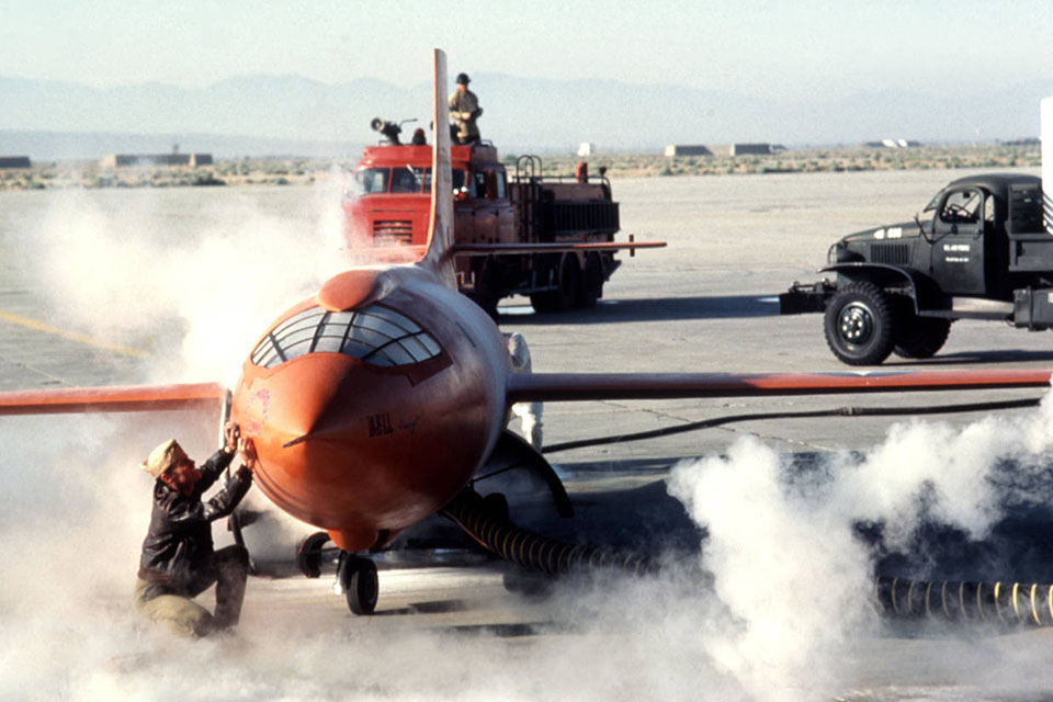 The “right stuff” in Philip Kaufman’s 1983 film was mainly confined to aircraft such as the Bell X-1 and the dramatic flying sequences. (Sportsphoto/Alamy)