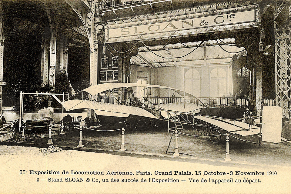The Bicurve had a single prop when displayed at the Exposition de Locomotion Aérienne in Paris. (Courtesy of the Kees Kort Collection)
