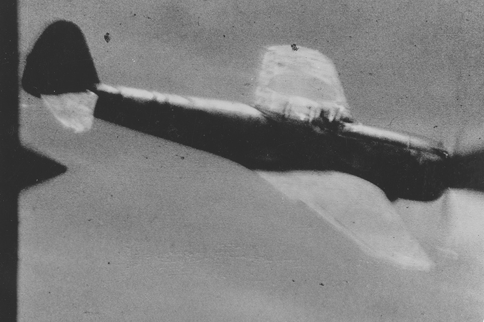 Kearby’s main opponent, the Ki-43 “Oscar” was nimble but inferior to the Thunderbolt in most respects. (National Archives)