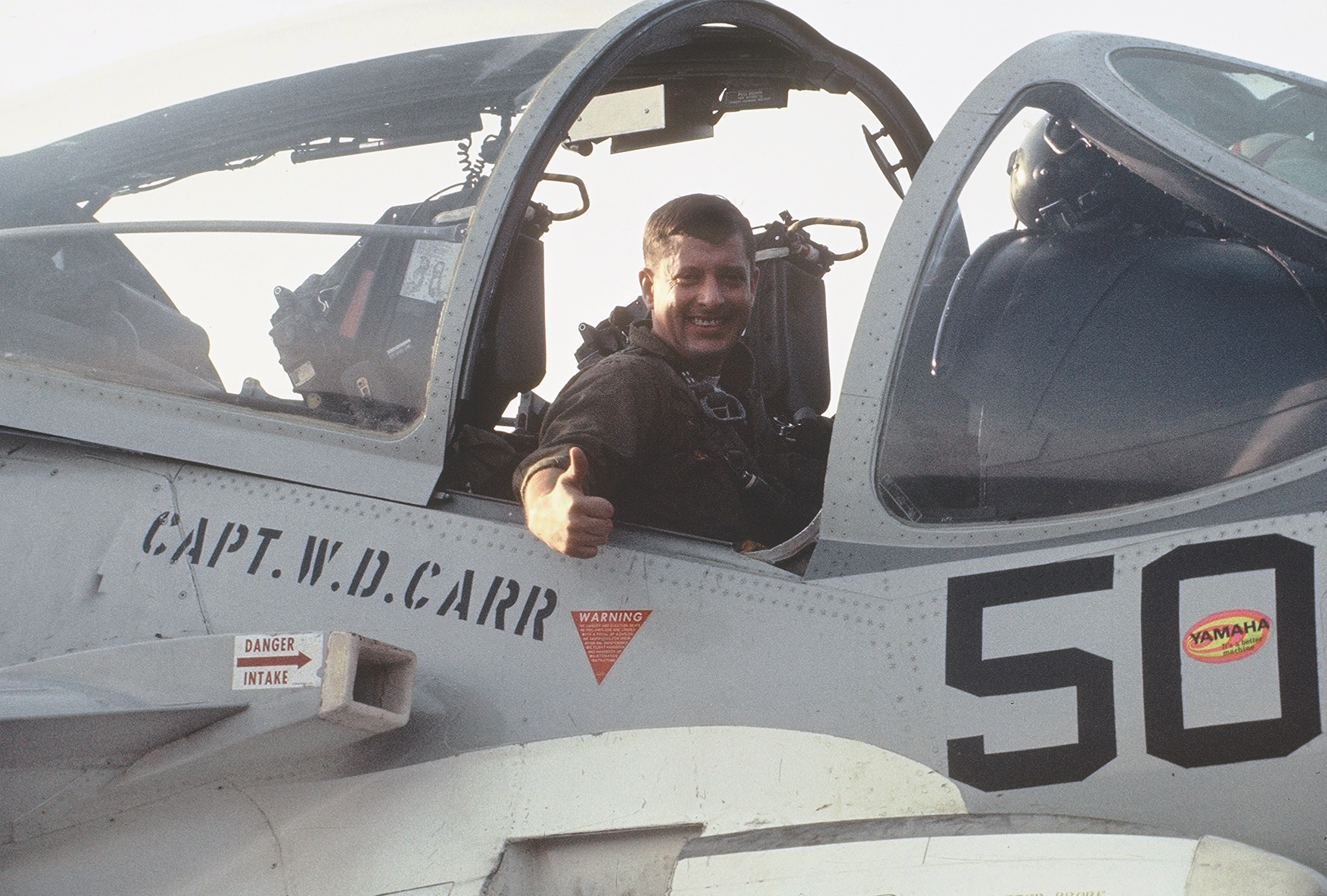 With him in Pocket Money’s lead aircraft was bombardier/navigator Marine Capt. Charlie Carr. (Alan Albrecht/USMC) 