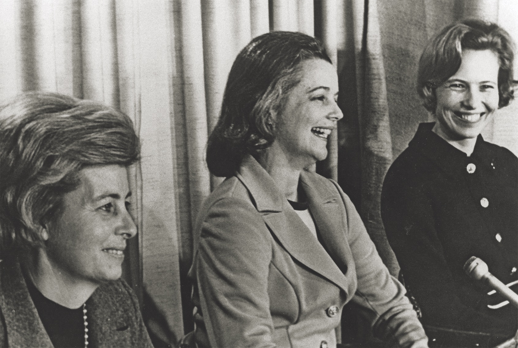 East Coast leaders of the wives’ league, shown in 1973, included, from left, Louise Mulligan, Jane Denton and Phyllis Galanti. (Denton Family Photos)
