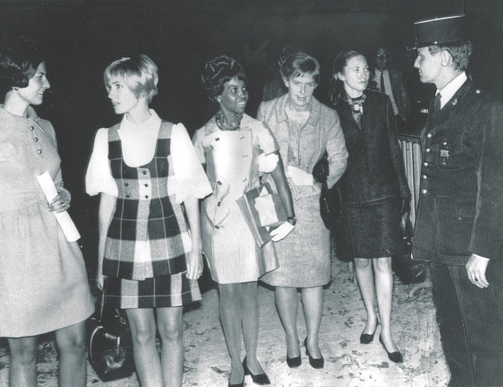 A delegation of POW wives who met with North Vietnamese officials in Paris on Oct. 4, 1969, left the meeting without the information they sought. From left are Ruth Ann Perisho, Candy Parish, Andrea Rander, Sybil Stockdale and Pat Mearns. (UPI/Bettmann Archive/Getty Images)
