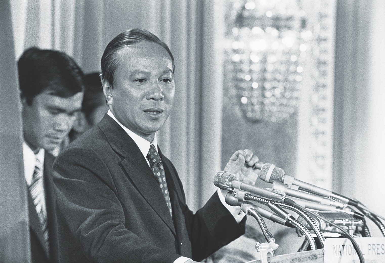 South Vietnamese President Nguyen Van Thieu, here in an undated photo, had praised the defense of Xuan Loc, but just days later, on April 21, he resigned to escape the encroaching enemy. (Corbis via Getty Images)
