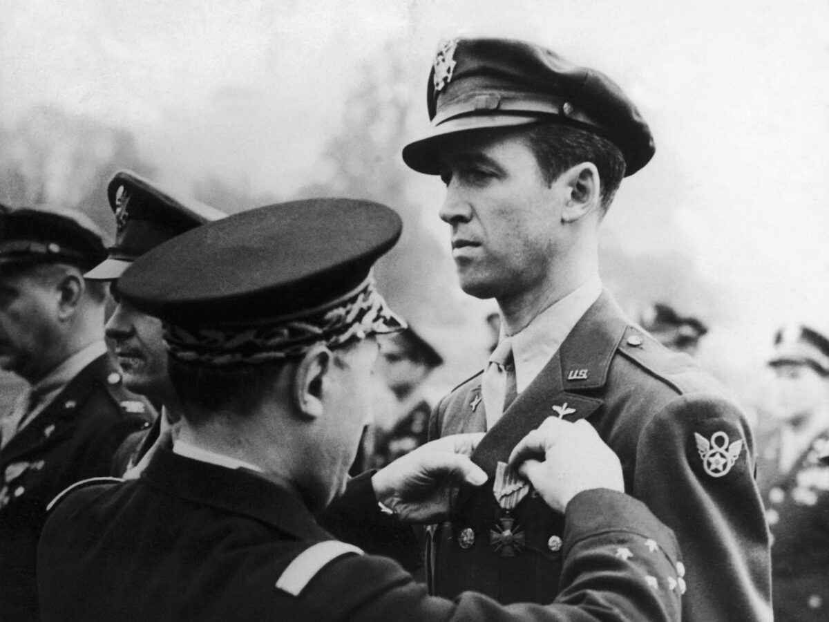 Jimmy Stewart Receiving The Croix De Guerre