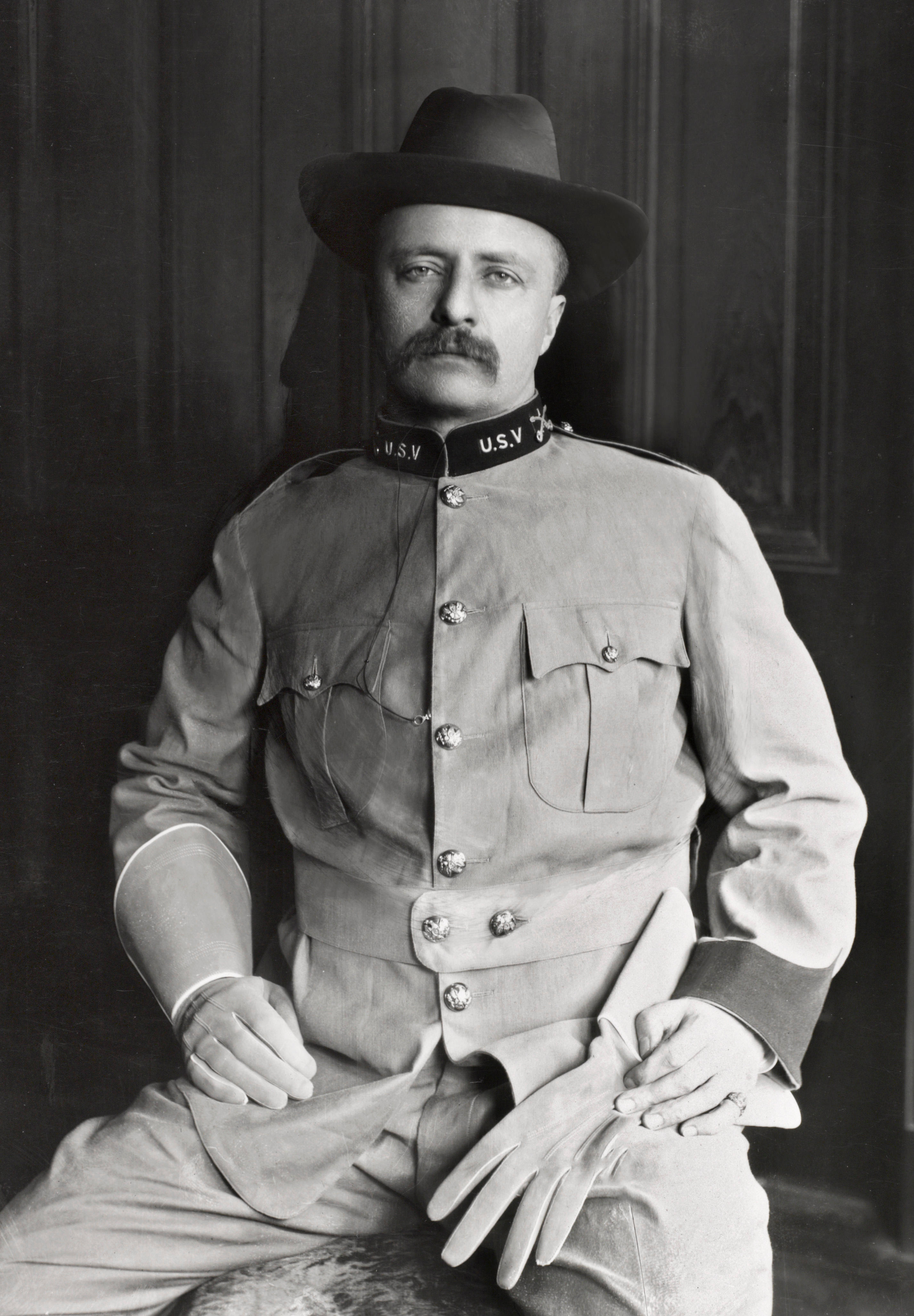 Lt Col. Theodore Roosevelt in the uniform of the 1st United States Volunteer Cavalry Regiment (Rough Riders), 1898. (Alamy via Library of Congress)