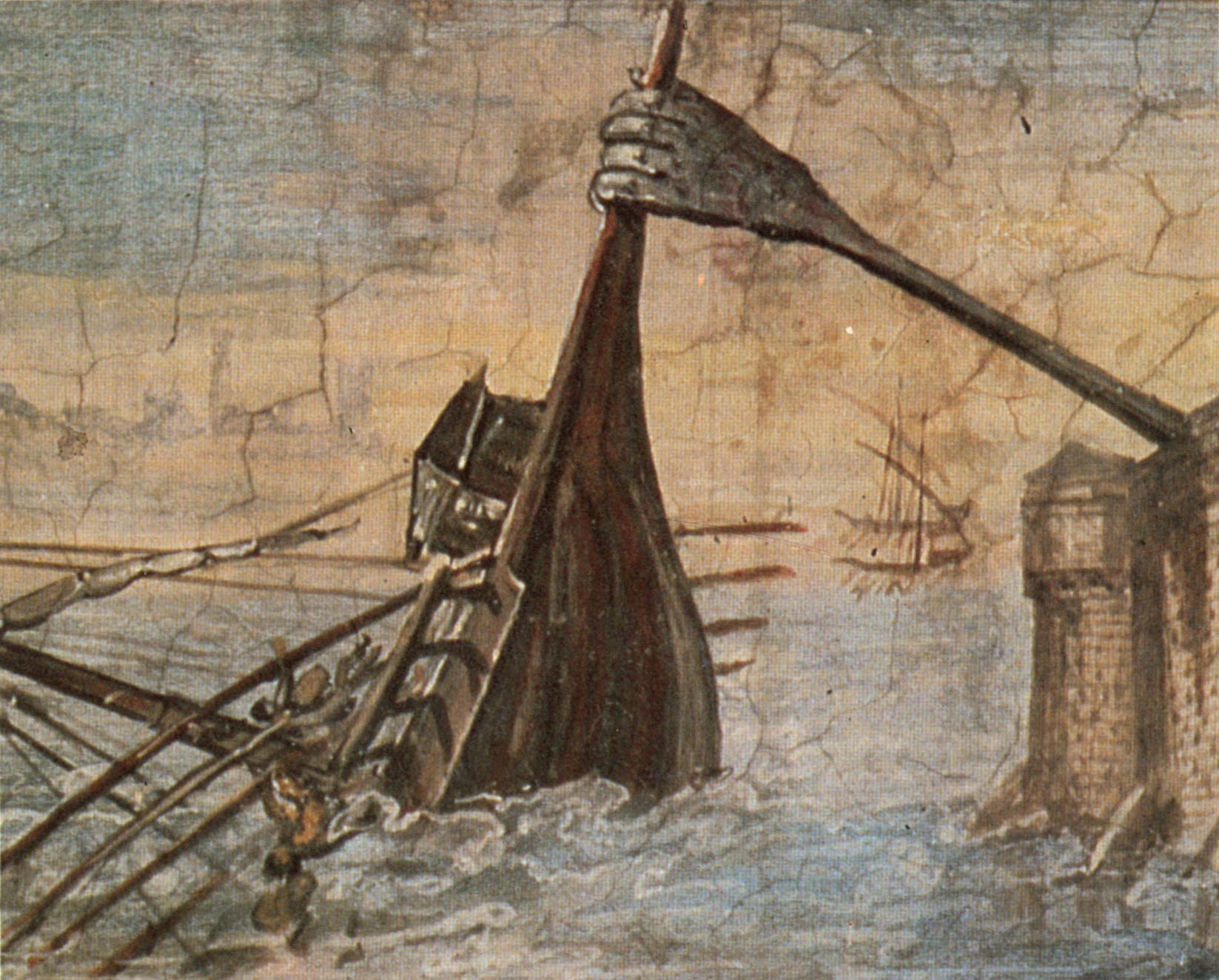 The "Claw of Archimedes" by artist Giulio Parigi. (Stanzino delle Matematiche)