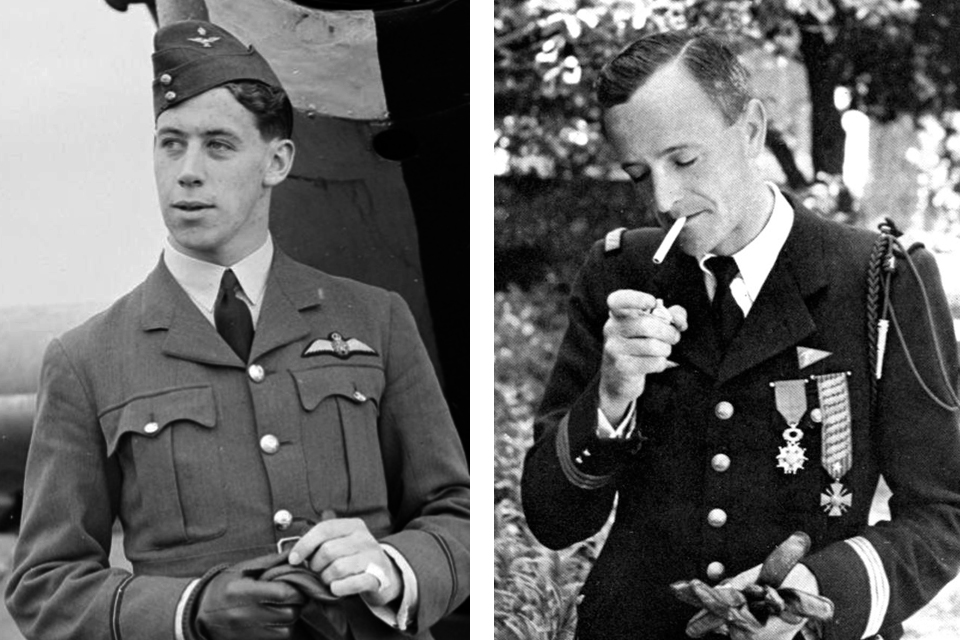 New Zealander Edgar “Cobber” Kain (left) and Frenchman Edmond Marin la Meslée were among the fighter pilots who participated in the battle. (Left: IWM C1148; Right: Musée de l'Air Archives)