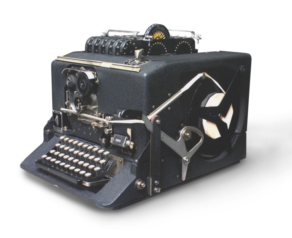  Friedman and Rowlett’s combined invention, known to the U.S. Navy as the ECM II and to the U.S. Army as SIGABA, has never been broken by a foreign nation. Its use continued into the late 1950s. (Courtesy of the National Cryptologic Museum) 