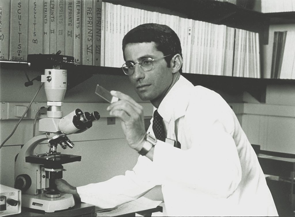 One of the young physicians in the NIH program was Anthony Fauci, here around 1984, who became director of the National Institute of Allergy and Infectious Diseases. /NIAID