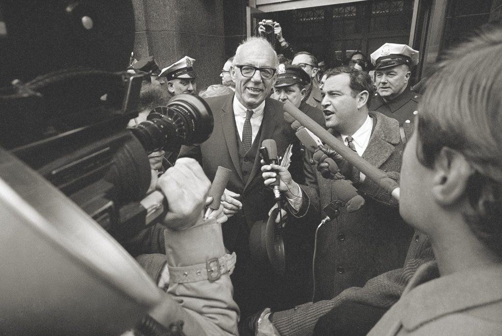  Anti-war activist Dr. Benjamin Spock, here in 1968, was invited by NIH scientists to speak at an event calling for an end to the war in Vietnam. / AP Photo; J. Walter Green
