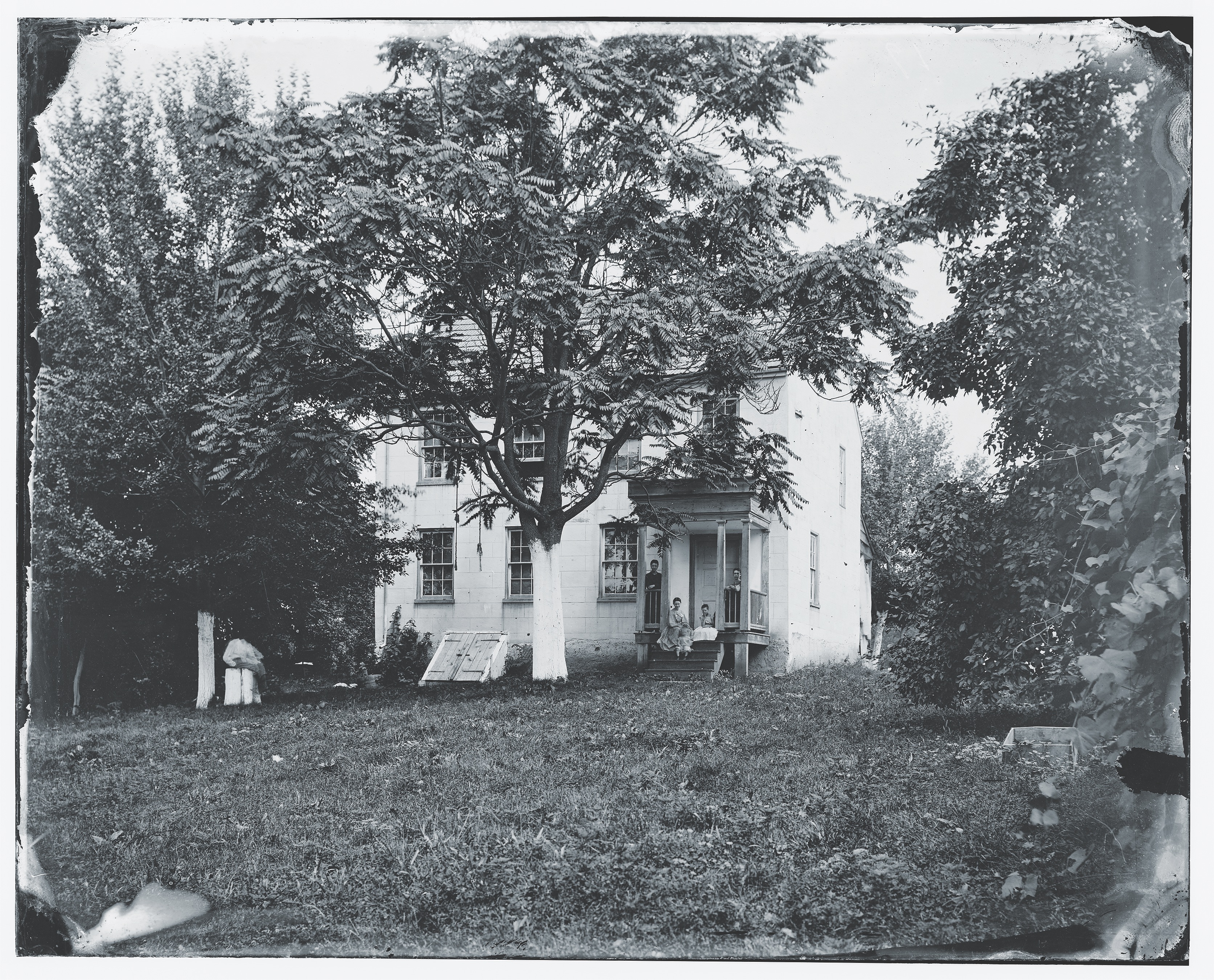 David R. Miller’s handsome home, seen in this wartime image, stood north of his cornfield. After the battle, Miller submitted a damage claim to the federal government for $1,237, and was awarded $995 in 1872. His brother, Daniel, died of disease contracted from exposure to sick soldiers. (Library of Congress)