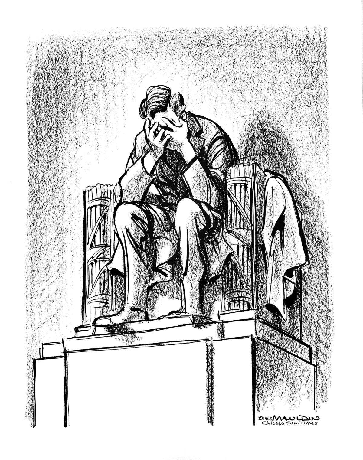 bill-maudlin-lincoln memorial-weeps