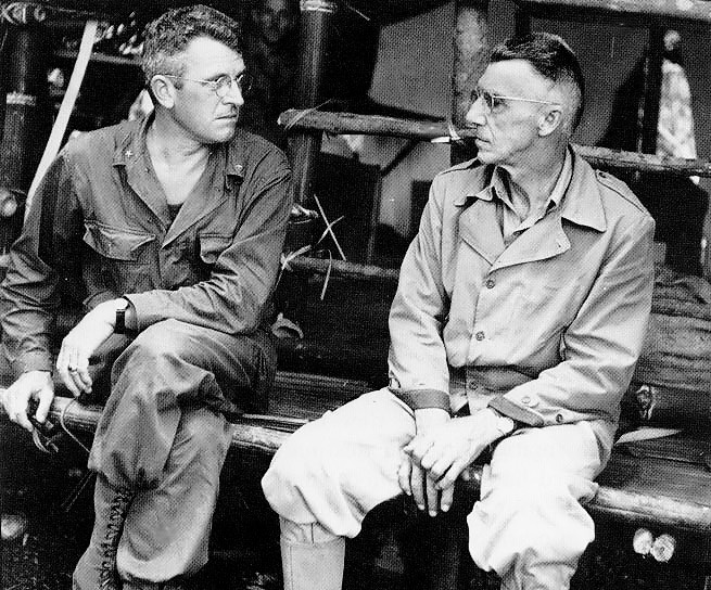 Brigadier General Frank Merrill (left) with Major General Joseph Stilwell. (U.S. Army)