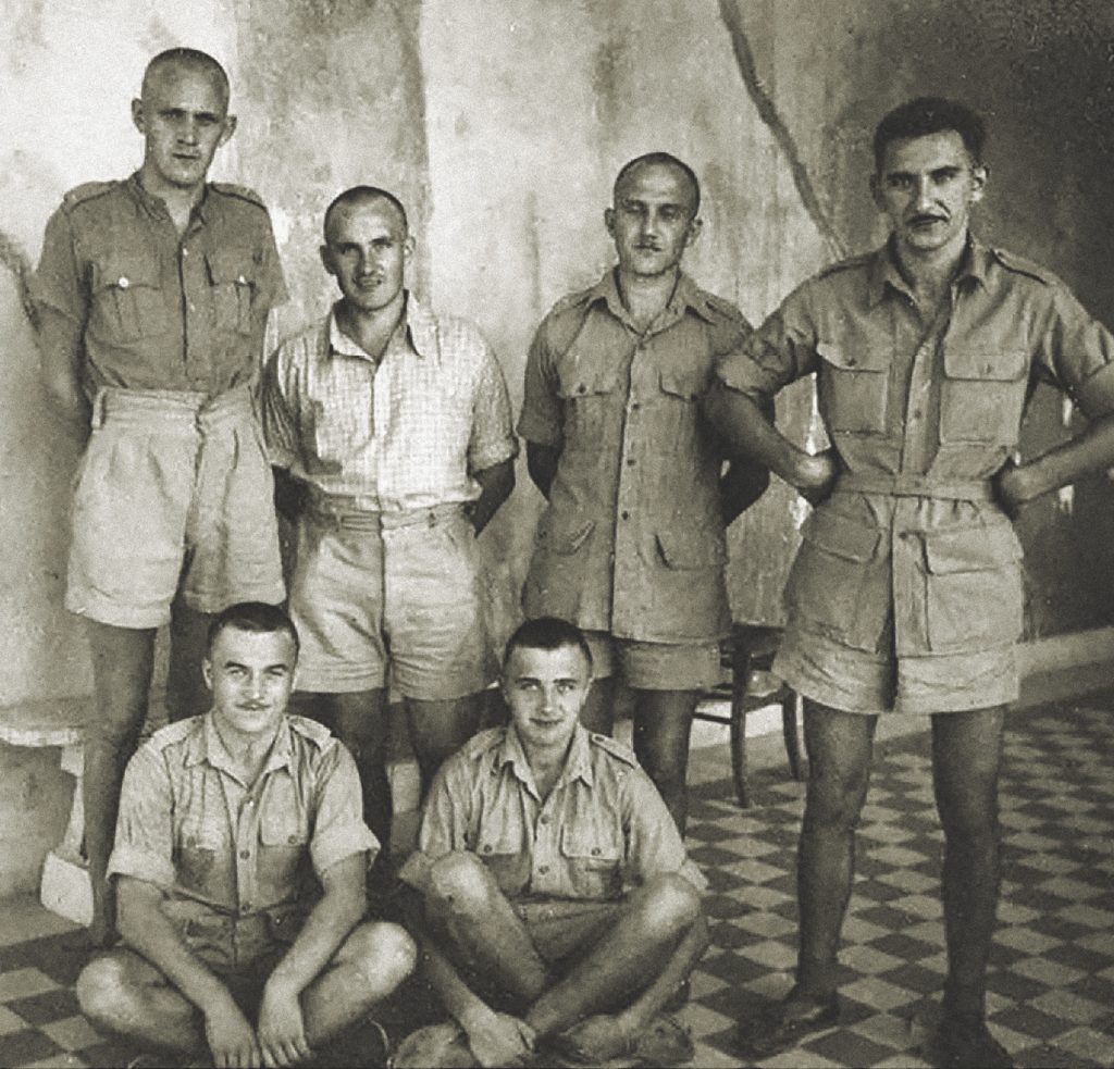 Teams of German commandos—these men among them—had been dropped into Iran well before the conference. Their leader, SD officer Franz Mayr, is at right. (The National Archives Kew, KV 2/1481)