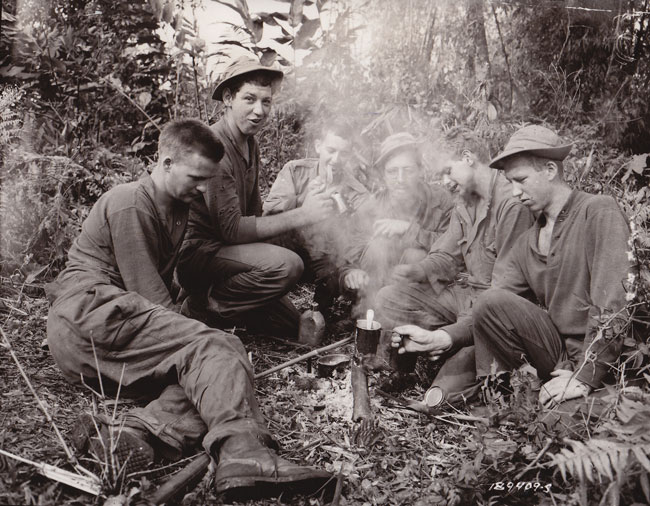 Members of Merrill's Marauders while in Burma, 1944. (National Archives)