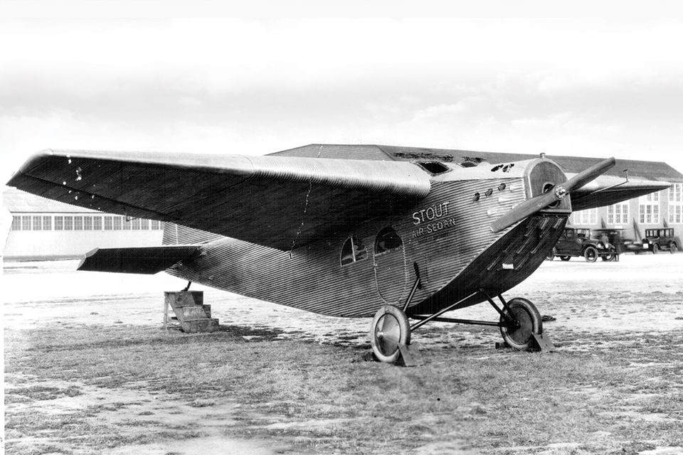Stout’s 1-AS Air Sedan was his first metal airplane. (Library of Congress)