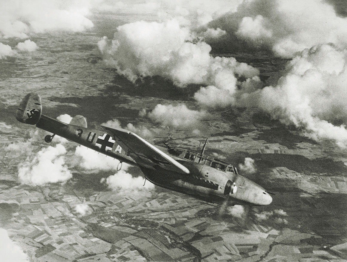 The Bf 110 proved no match for the far more nimble RAF interceptors. / Getty Images