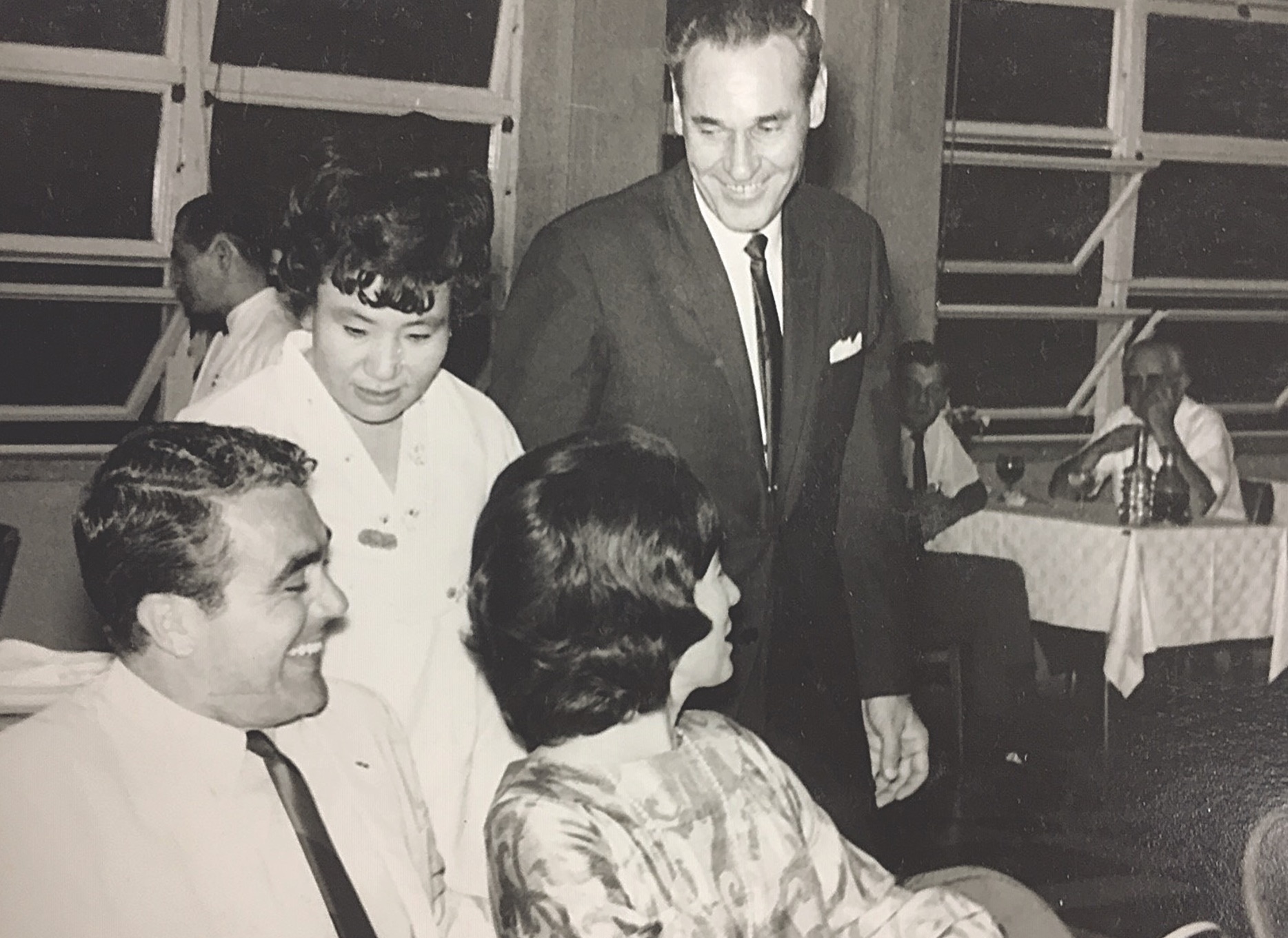 Turpin and his wife, Lily, at their wedding reception at the International House in 1968. 