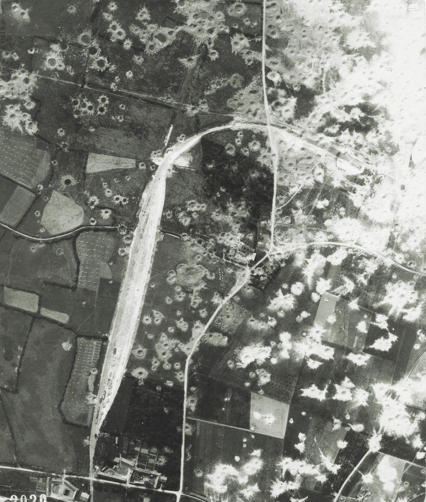 Allied bombers pockmarked the site in a sustained air campaign in 1943-44. (National Archives)