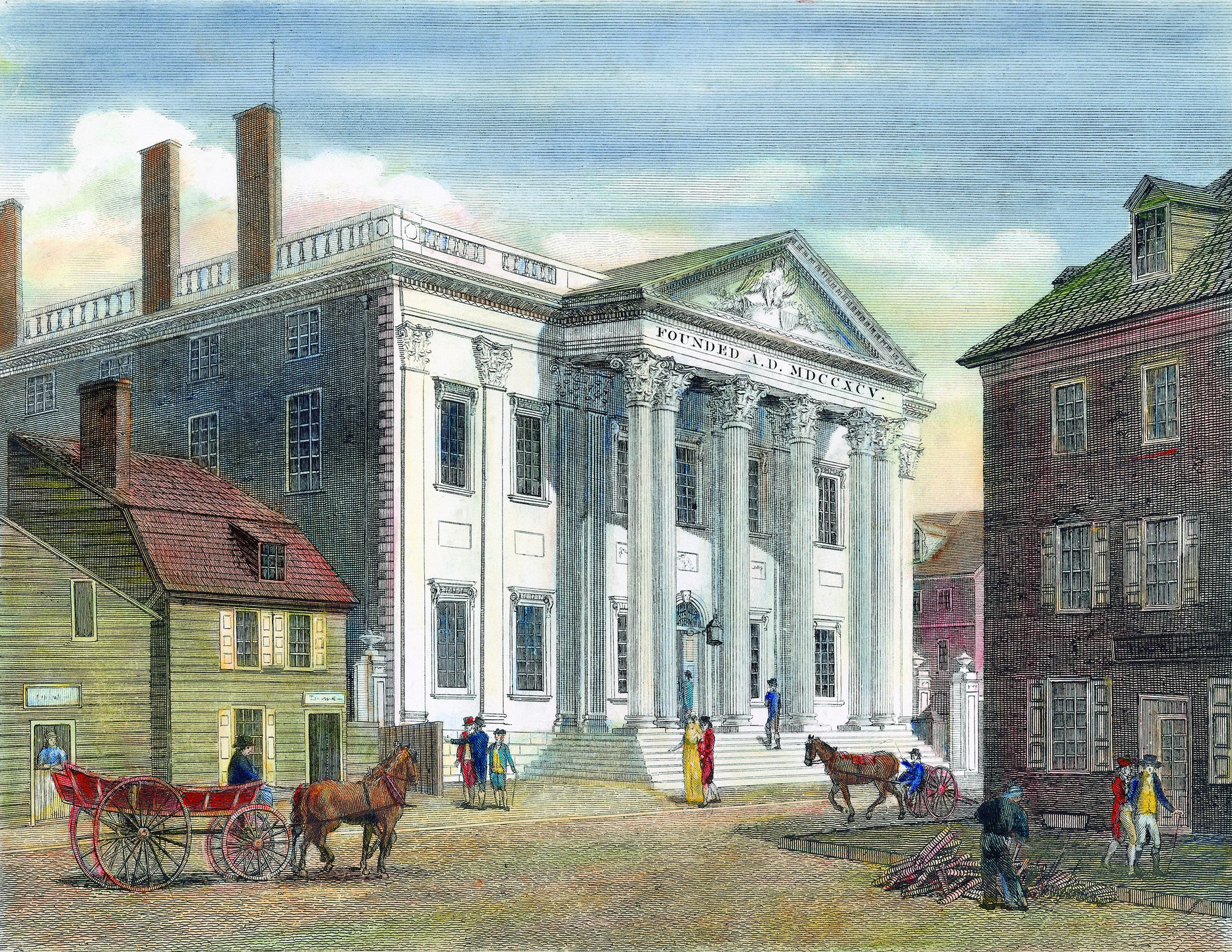 Первые банки в мире. Первый банк США 1791. Первый банк Соединённых Штатов Пенсильвания. Банк США 19 век. Банк в Америки 19 век.