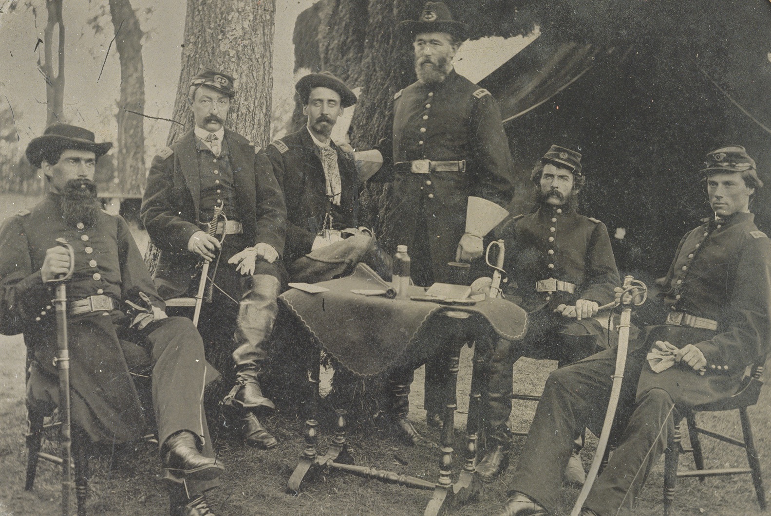 Staff officers who served under Brig. Gen. Samuel W. Crawford during his command of the Reserves. (Library of Congress)