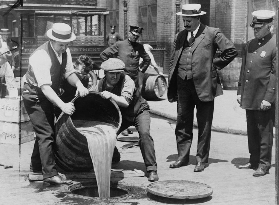 During the first six months of Prohibition, which began on January 16, 1920, some 15,000 doctors applied for permits to prescribe alcohol to patients. (Library of Congress)