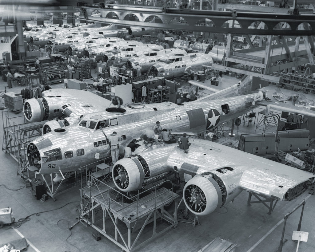 B-17 bombers are assembled at Lockheedâ€™s Burbank, California, plant. Major General Lewis H.Brereton (below) and other U.S. leaders saw the aircraft as central to the Philippinesâ€™ defense. (Anthony Potter Collection/Getty Images)