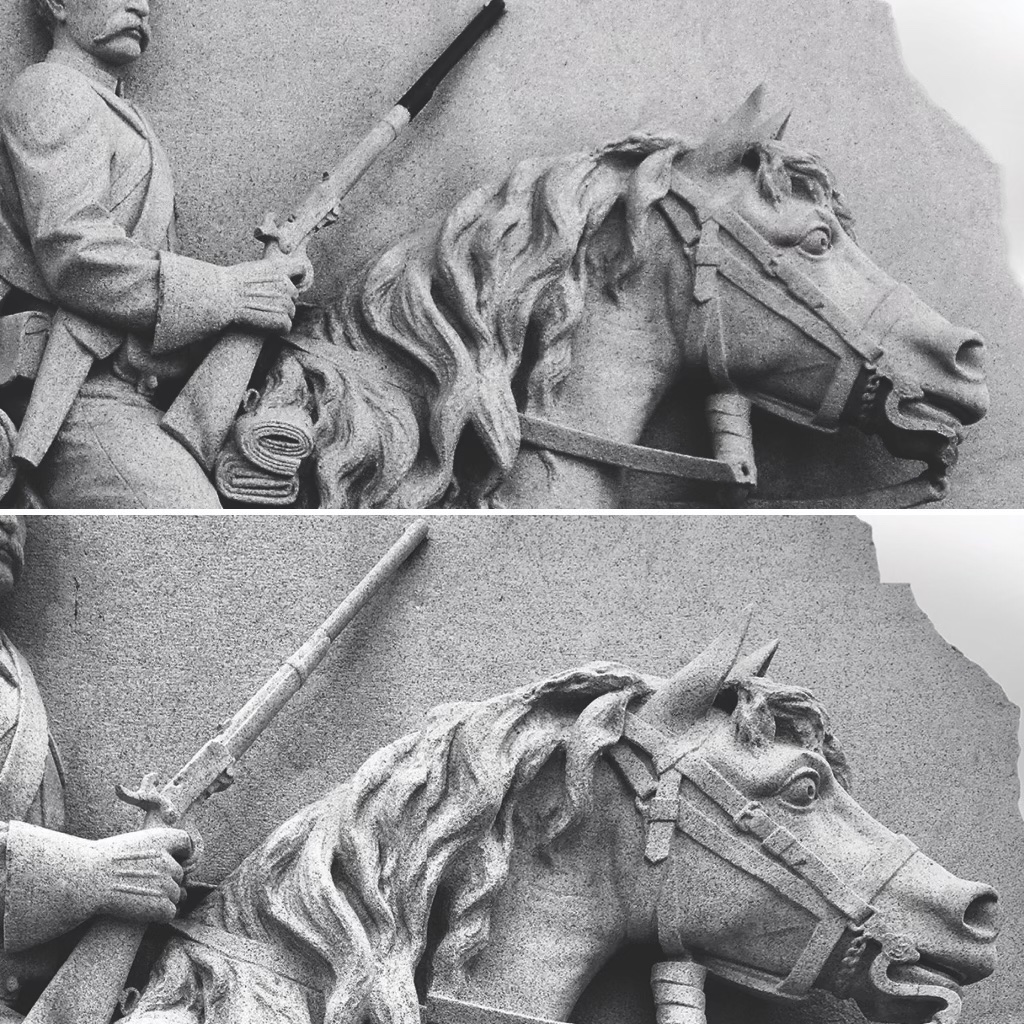 17th Pennsylvania Cavalry before and after.