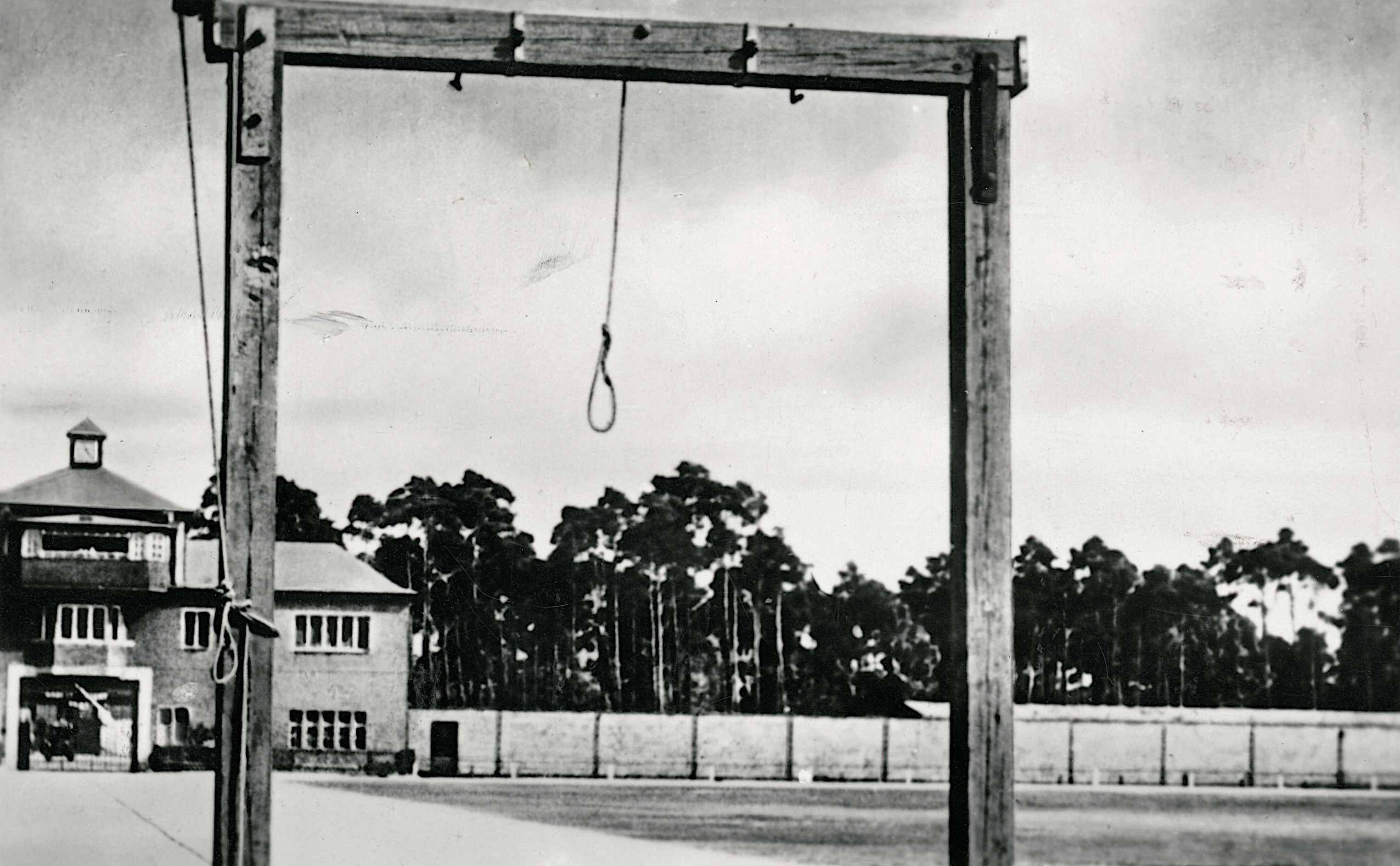 Devyatayev could never forget seeing the gallows at Sachsenhausen (above). / Museum of Danish Resistance Archive