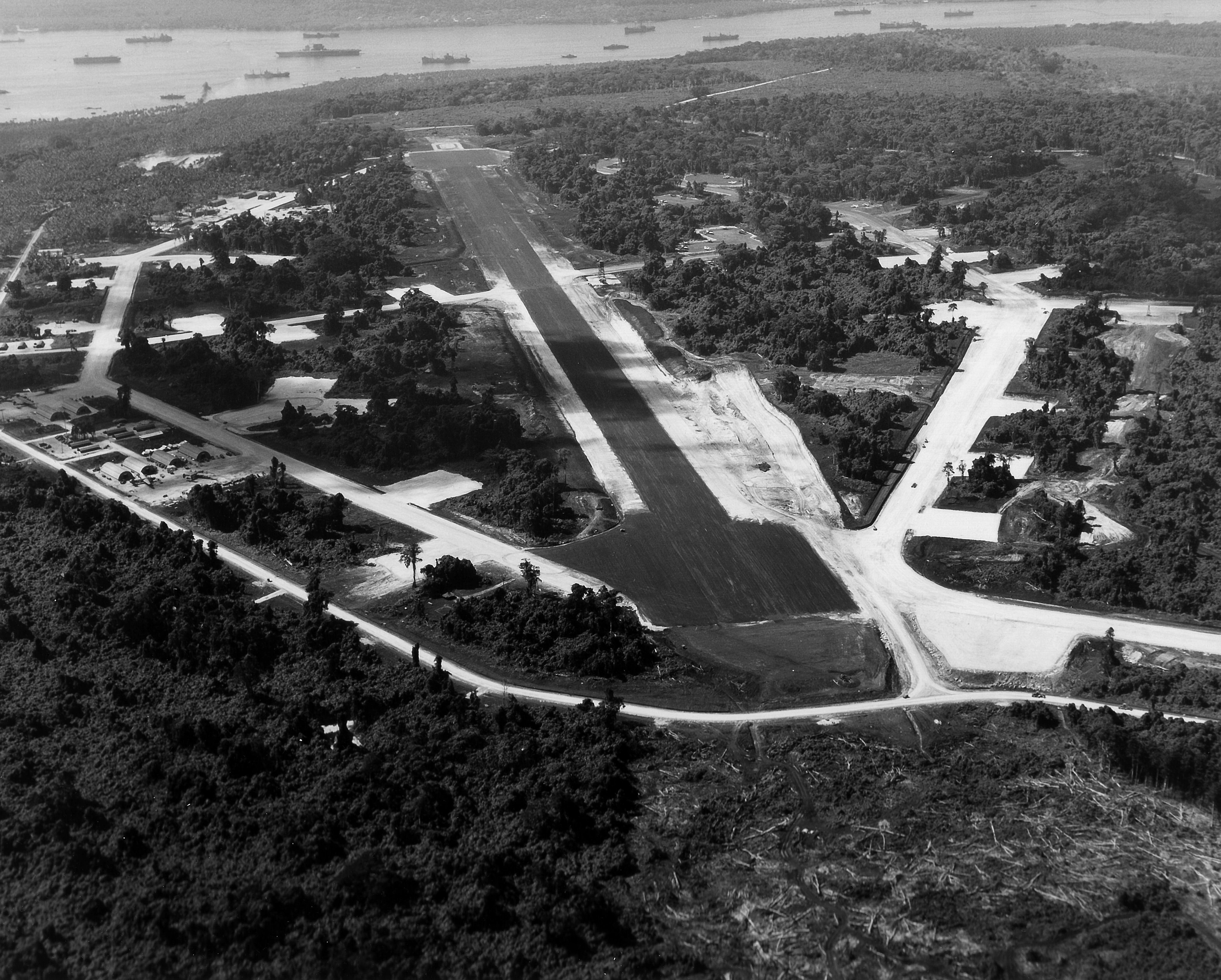 One of the three bomber airfields built at Base Button.