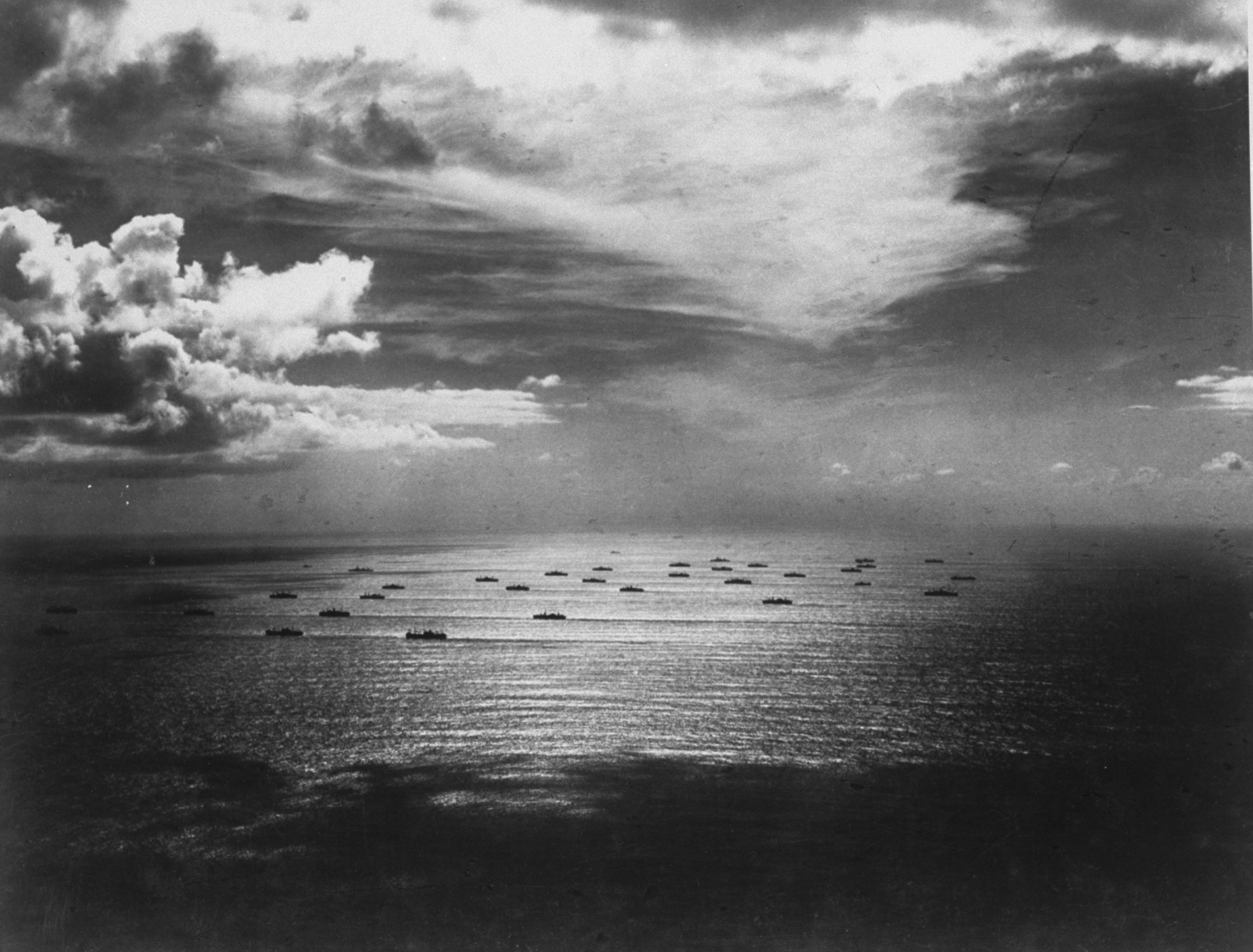 U.S. battleships in transit across the Atlantic to North Africa as part of Operation Torch. (The LIFE Picture Collection/Getty Images)