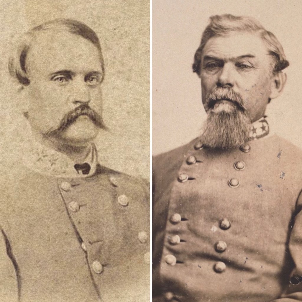 Albert Sidney Johnston’s other Shiloh corps commanders were William J. Hardee (right) and former U.S. Vice President John Breckinridge. Hardee, author of an Army rifle tactics manual, resigned as colonel of the 1st U.S. Cavalry in January 1861. (Alabama Department of Archives and History; Library of Congress)