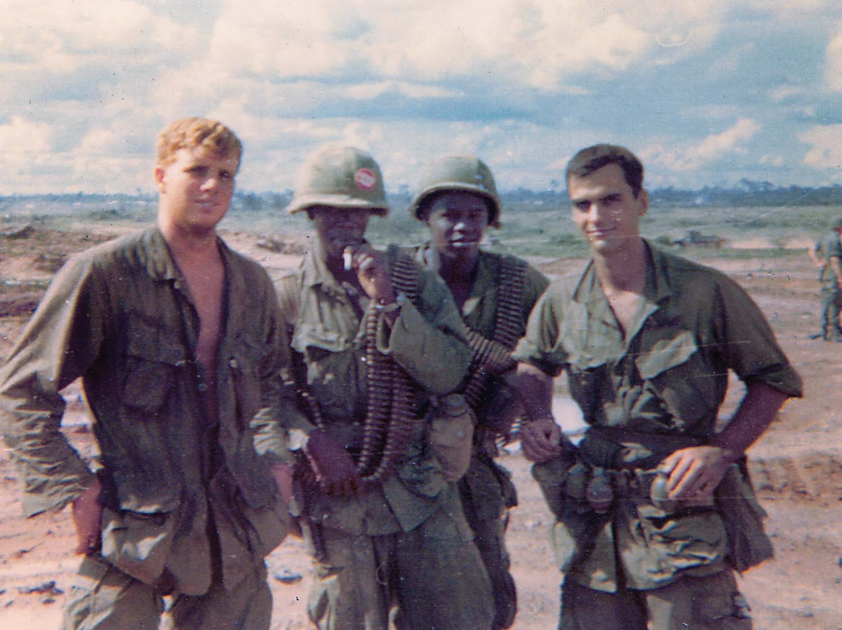 Two days after the April 24, 1968, battle, the author, at left, with platoon members (from left) Spc. 4 Al Dunn, Pfc. James Proctor, Spc. 4 Alan Fugit / Courtesy photo