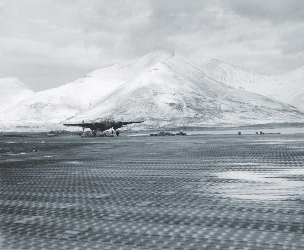 The U.S. retook Attu from Japan in May 1943. Access to the Aleutian island’s air base allowed B-25s and other U.S. aircraft to attack Japan, in turn causing more emergency landings in Russia. (National Archives)