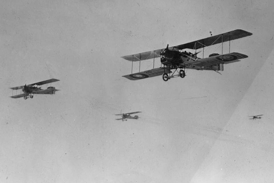 Breguets of the 96th set out on a bombing mission against a German target. (National Archives)