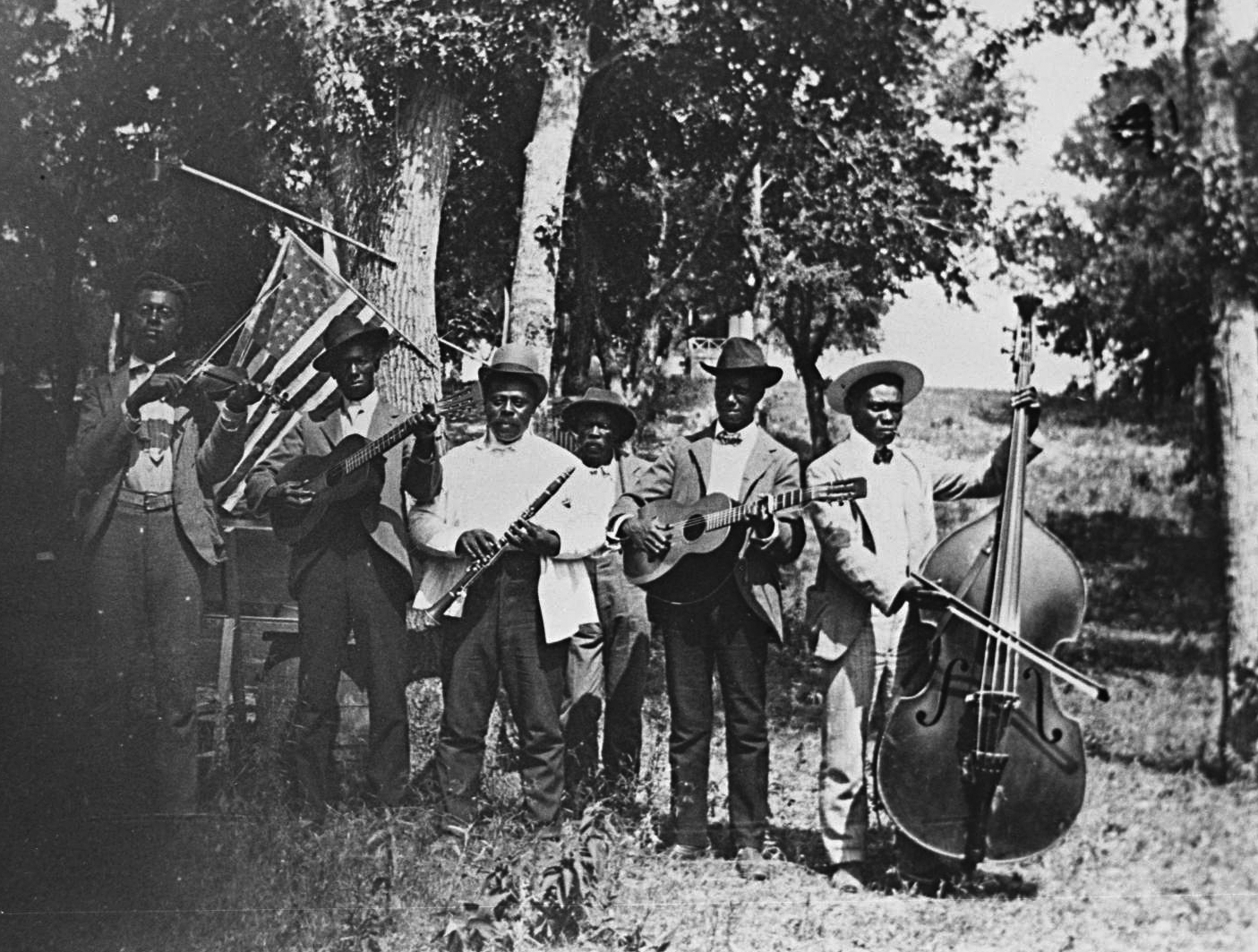 An African-American band plays at Juneteenth Day celebration in Austin, Texas, 1900. (University of North Texas Libraries)
