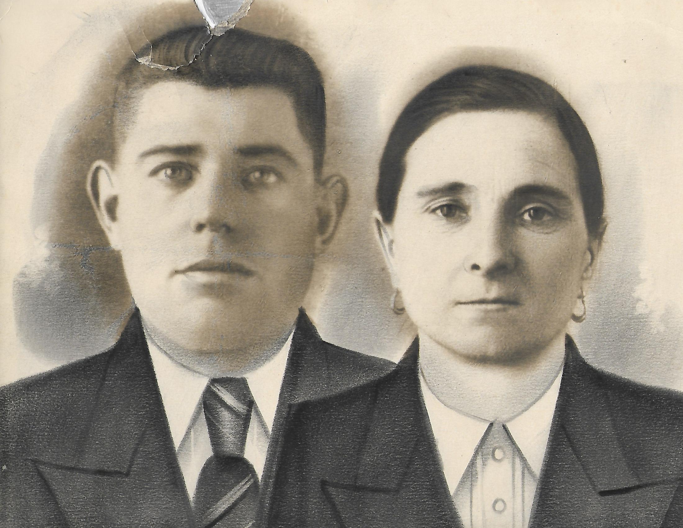 Kyrill Kasyanov and his wife Varvara. This is the only existing photo of Kyrill, and was taken for the couple's wedding in 1935. / Courtesy Jerry Morelock
