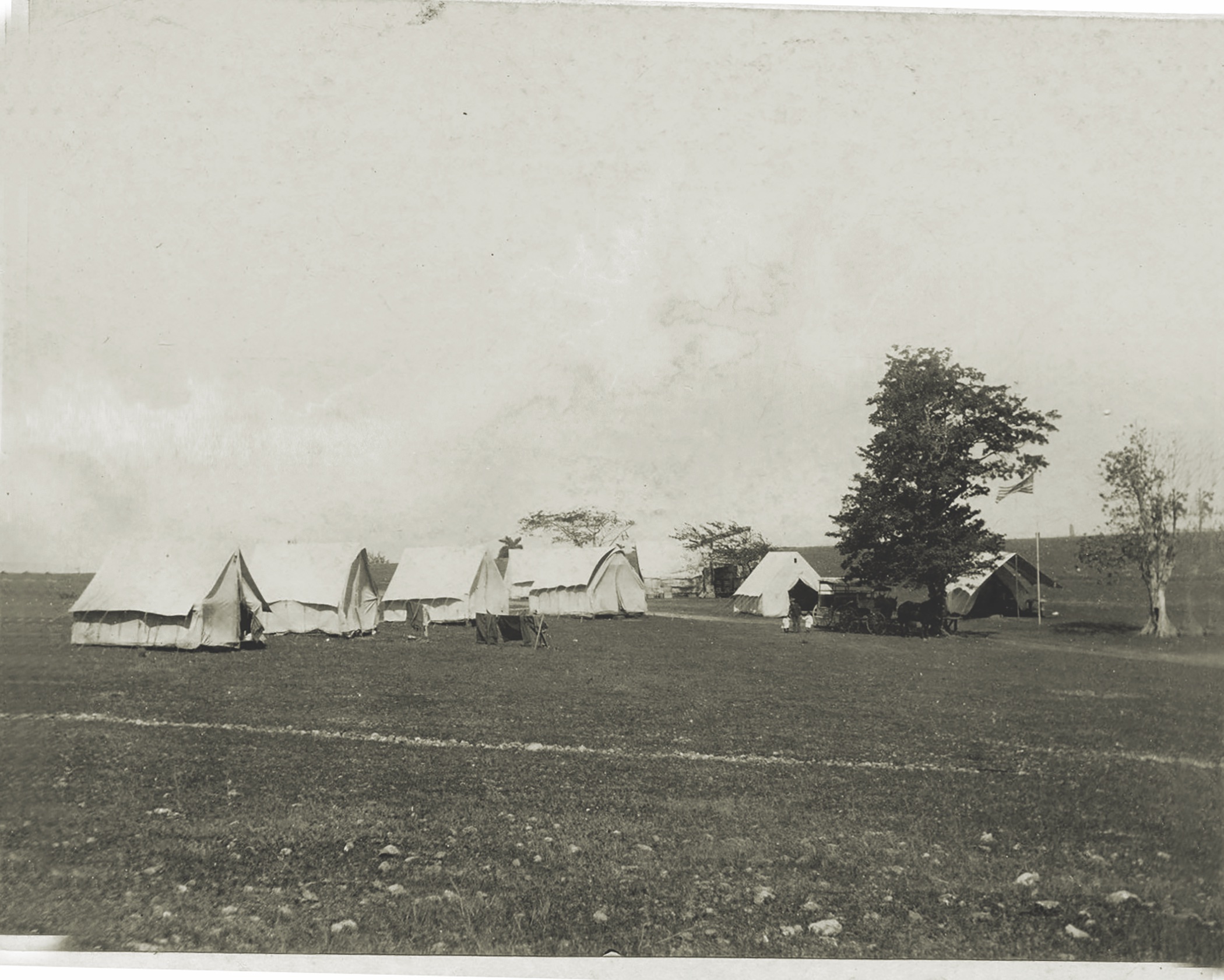 Camp Lazear, Reed’s experimental station near Quemados, Cuba. (Claude Moore Health Sciences Library, University of Virginia)