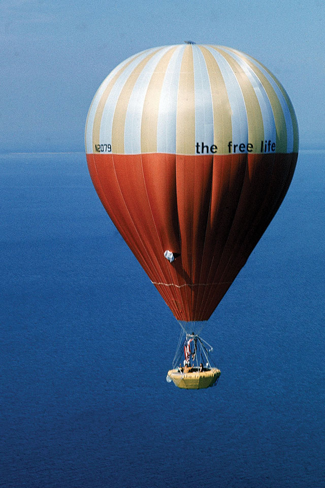 Liberated from its earthly bounds, The Free Life sets off on its transatlantic flight. Instead of drifting to Europe, the balloon ditched in the ocean with the loss of all three crew members. (Ralph Morse/The LIFE Picture Collection via Getty Images)