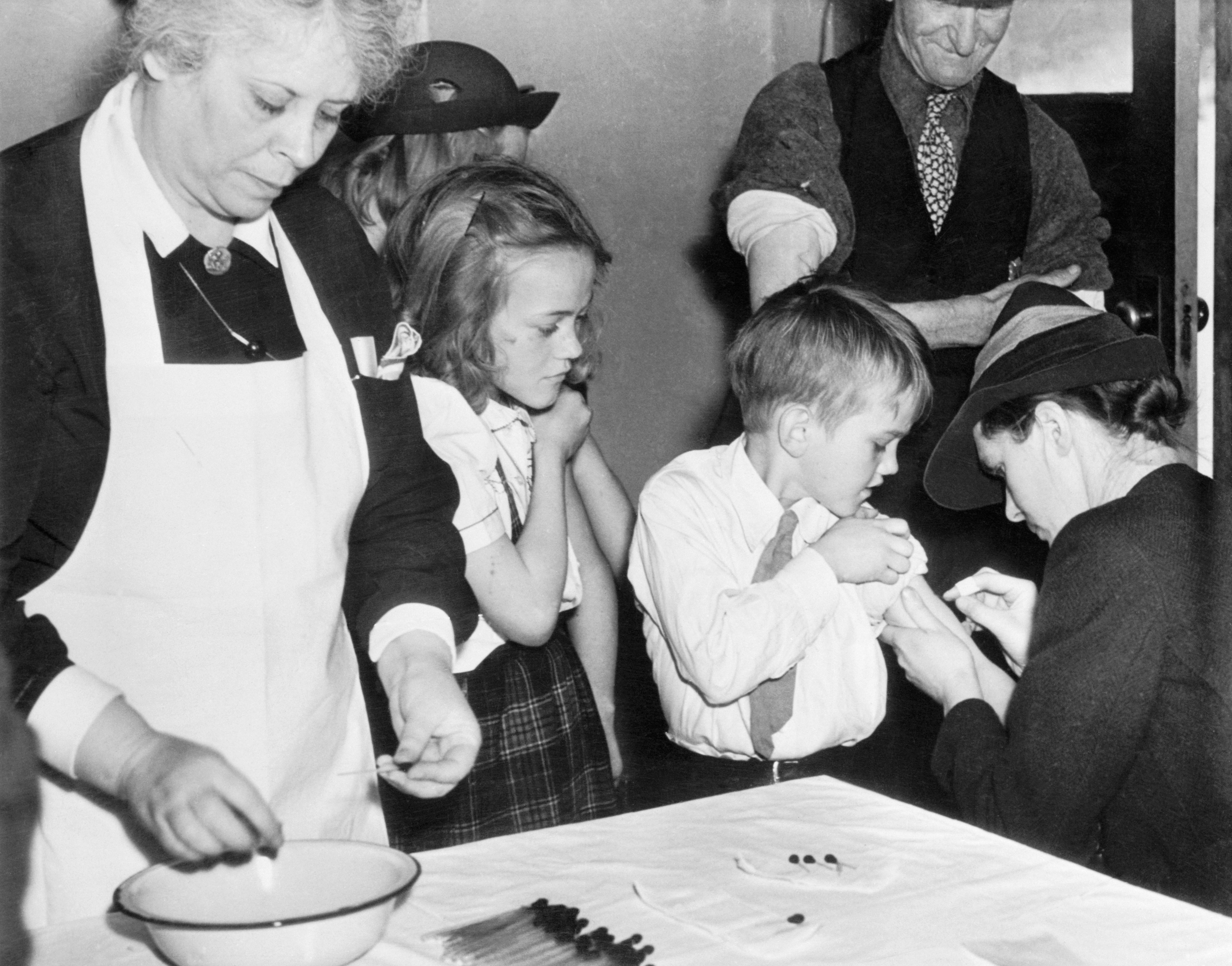 Residents of Albany undergoing vaccinations. (Getty Images)