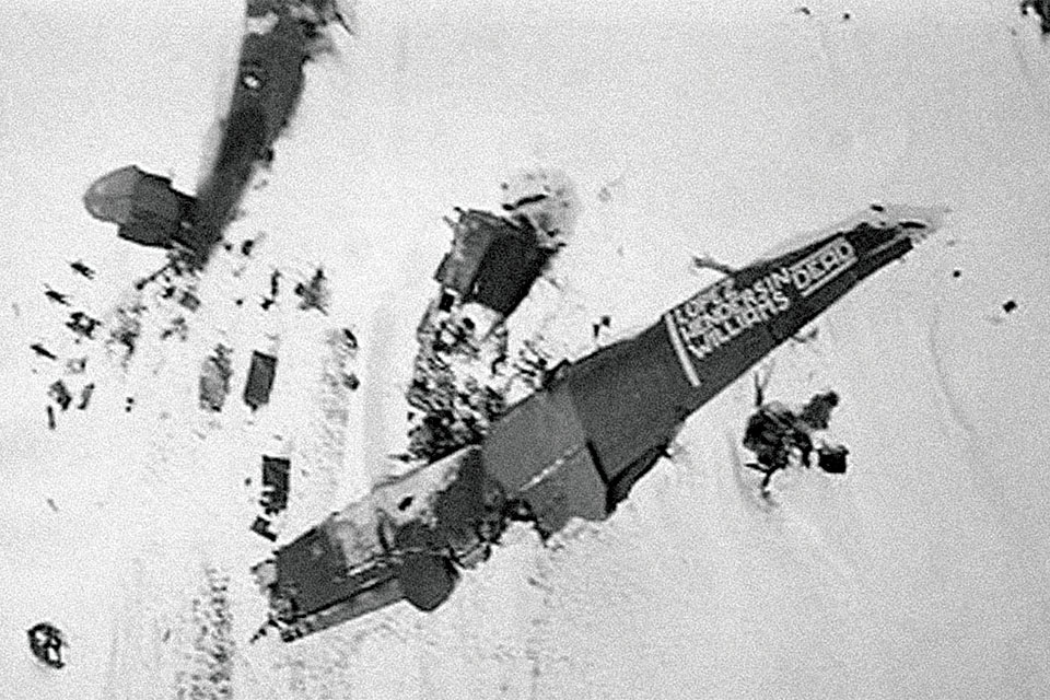 Two weeks after the crash of the Martin PBM-5 George I, rescuers spotted the airplane’s wreckage and a message from the survivors that three crewmen had died. (National Museum of Naval Aviation)