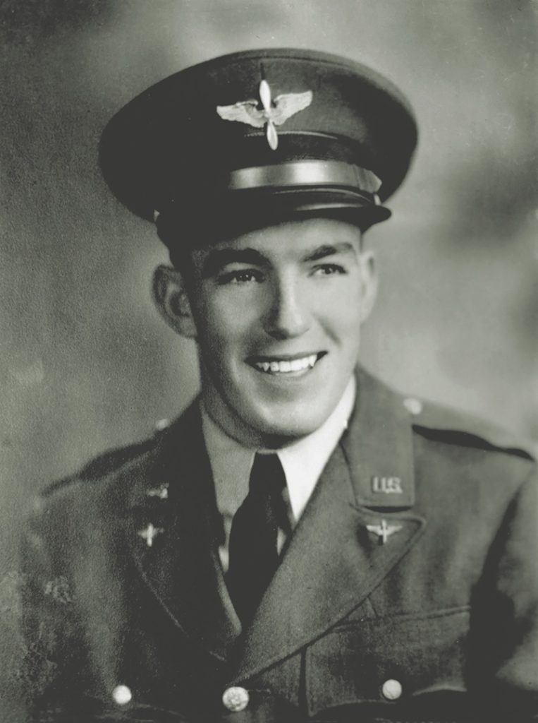 Bundy as an aviation cadet, likely in 1942.  He earned his wings in May 1943, and achieved his goal of becoming a fighter pilot. (Lyman Hafen)