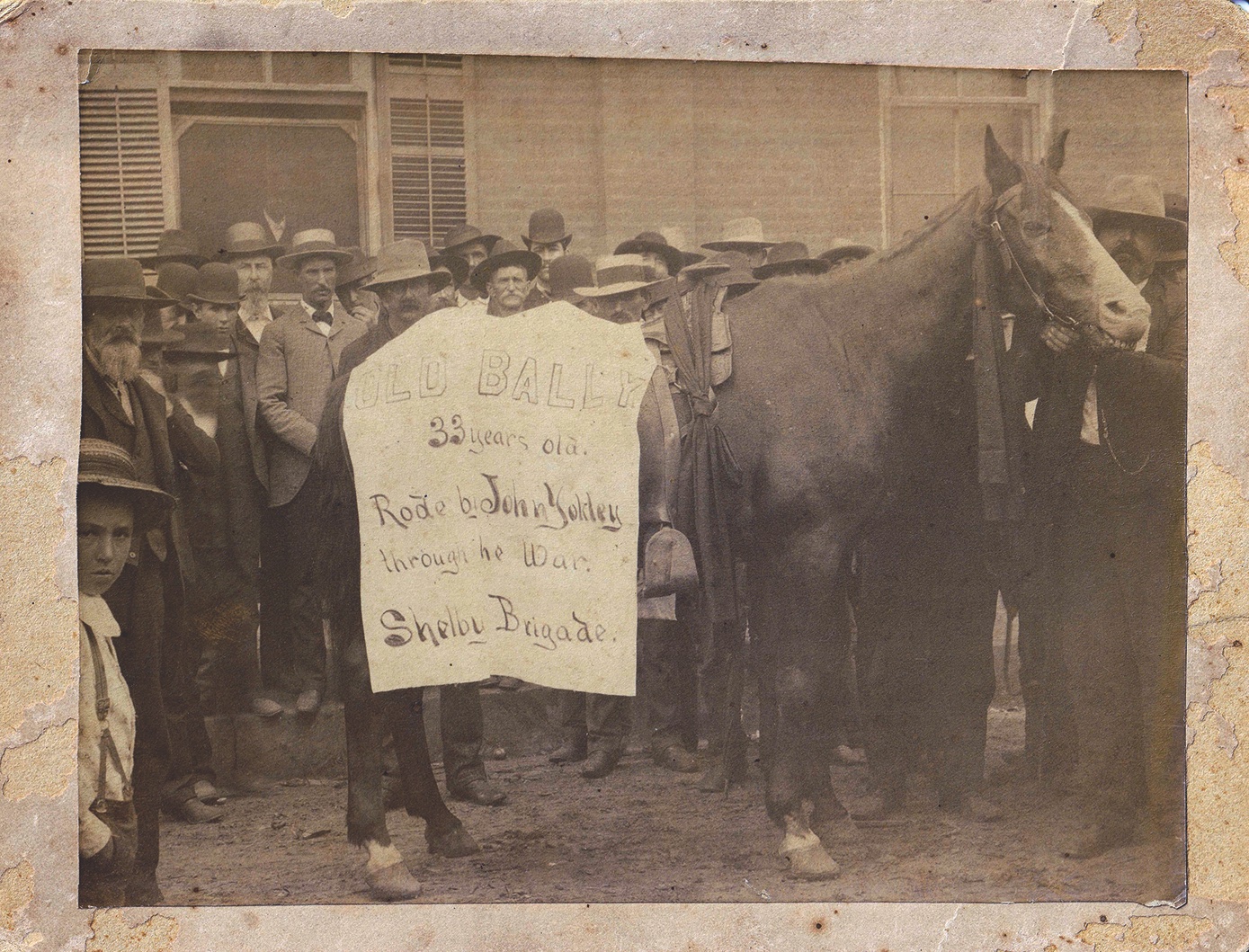 A veteran of Trans-Mississippi Theater fighting, Old Bally was ridden by John Yokley of Jo Shelby’s Cavalry Brigade and found with several bullets in his body when he died. (Audrain County Historical Society)